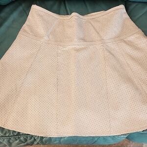 Bebe White Leather Mini Skirt